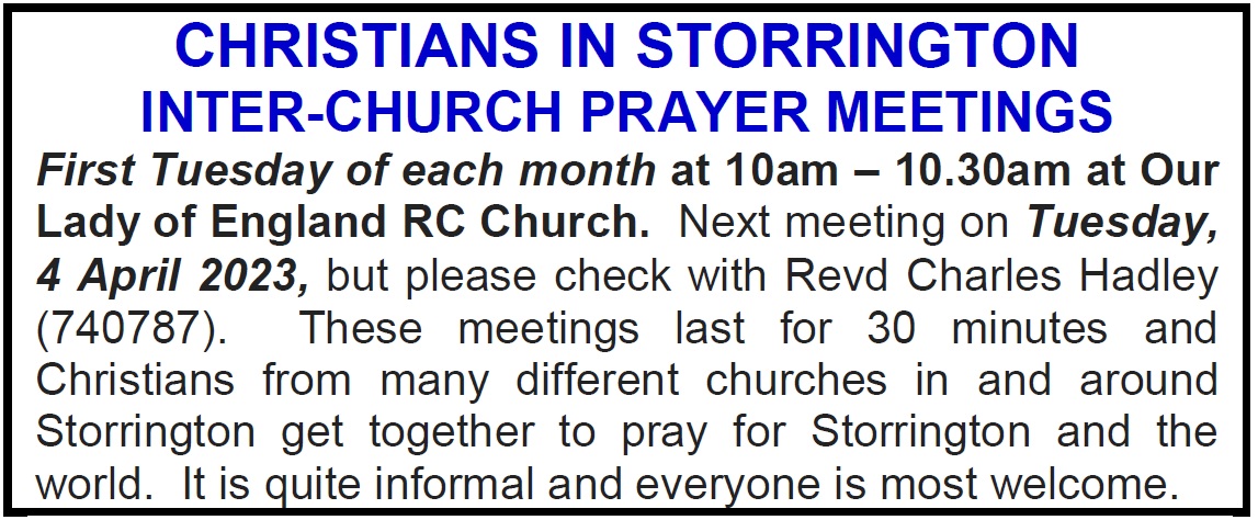 Christians in Storrington march 2023