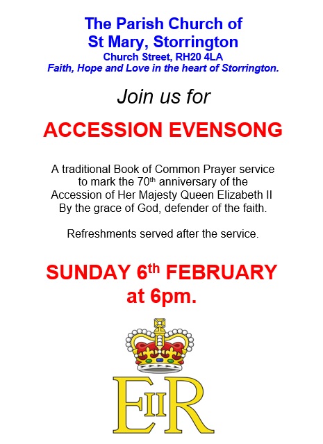 Accession Evensong poster